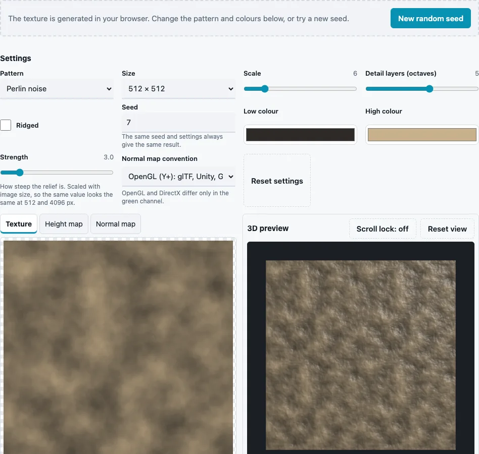 Seamless texture generator example